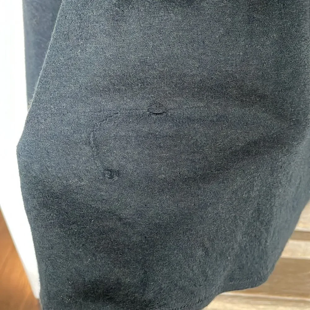 T by Alexander Wang black cotton cardigan long size small